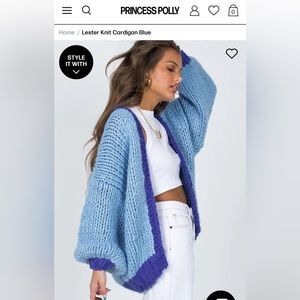 Knit blue cardigan size Xs/S